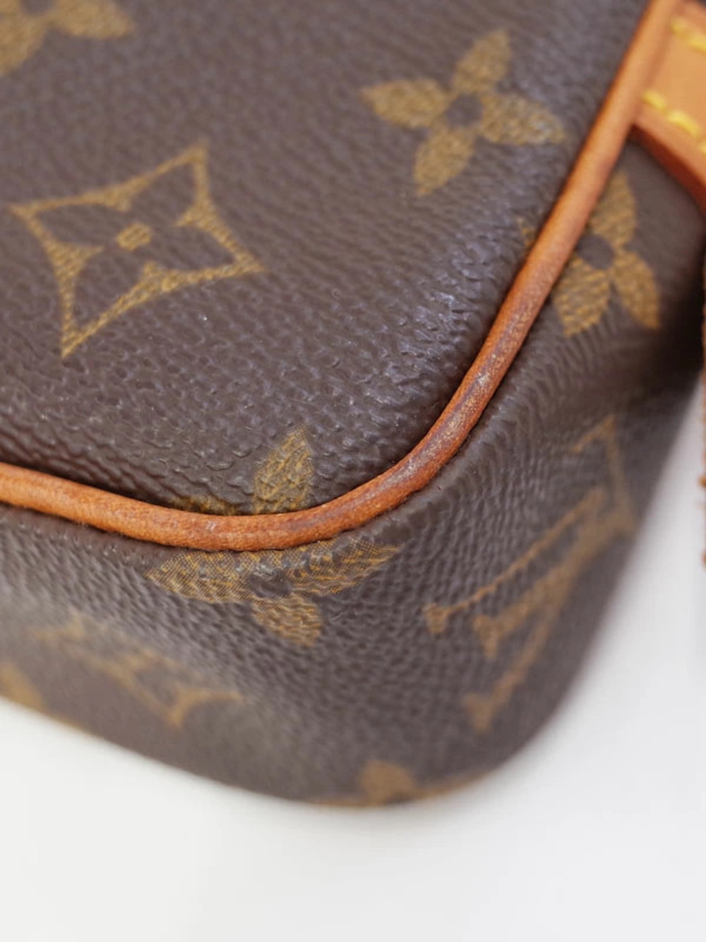 Louis Vuitton Monogram Pochette Marly Shoulder Bag Canvas Leather Brown - Picture 5 of 9